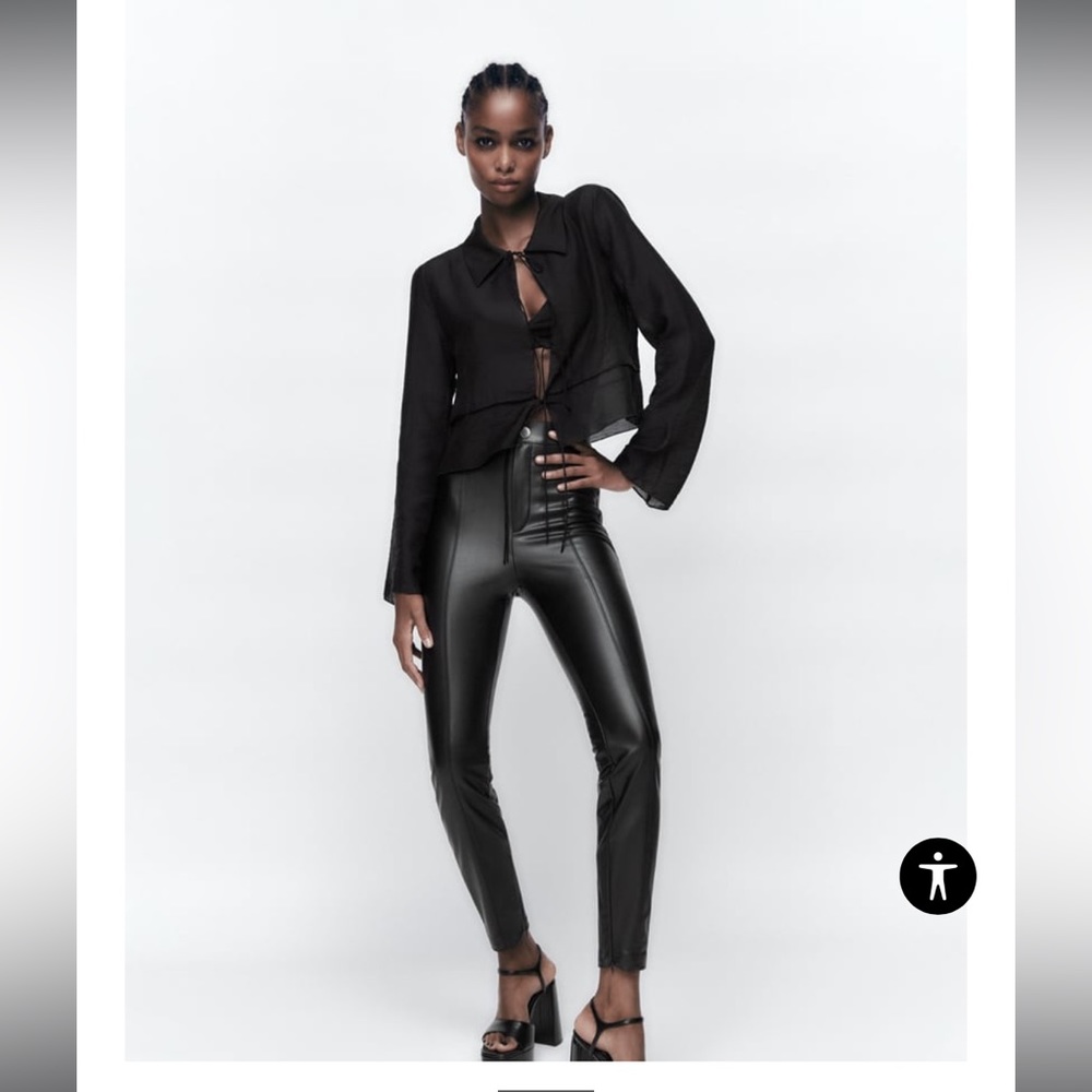Zara Faux Leather Leggings